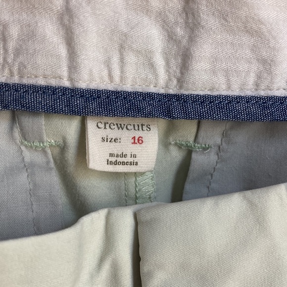 Boys Crewcuts white/mint shorts size 16 - Picture 3 of 4
